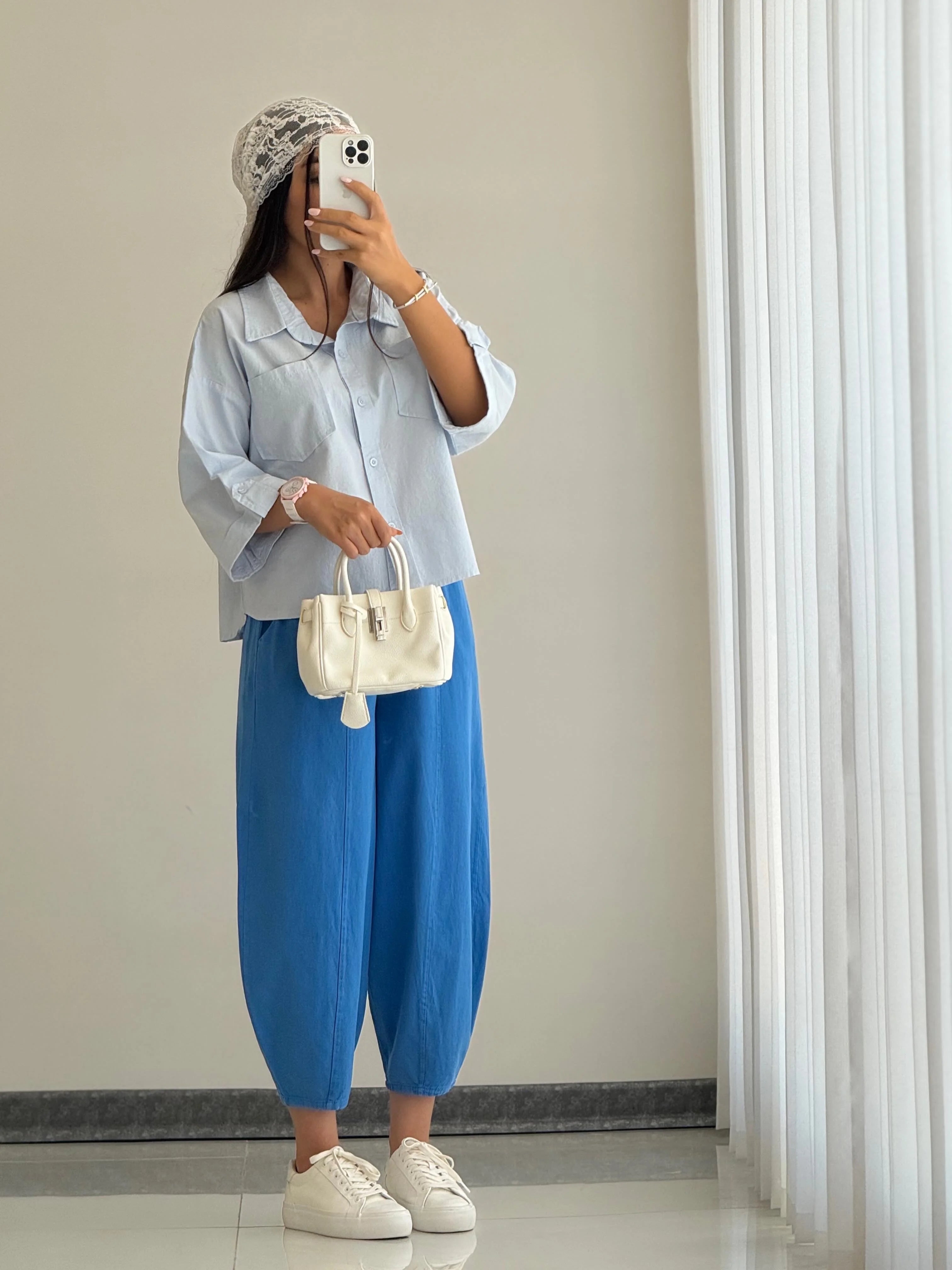 Balloon Fit Gabardine Pants