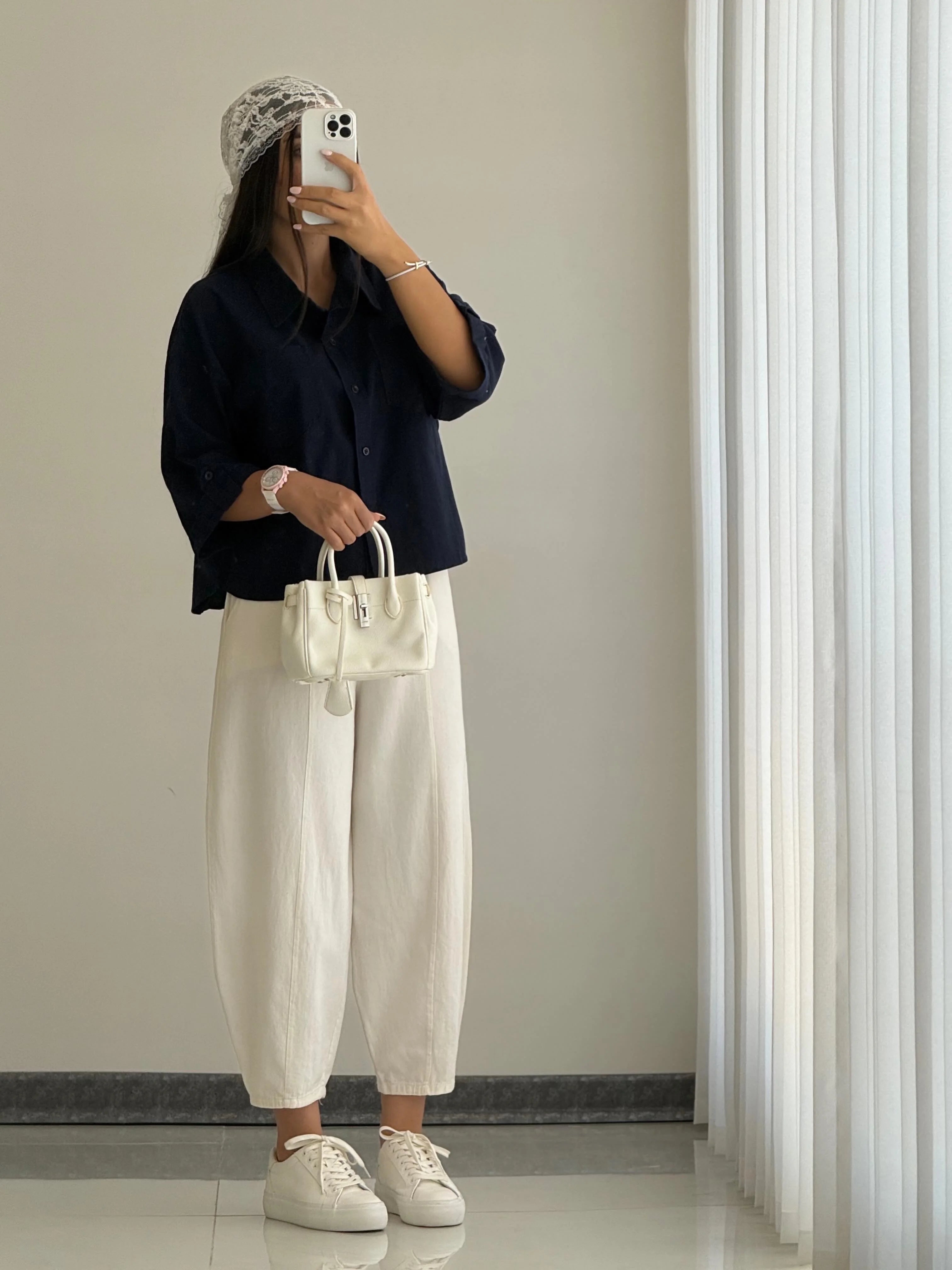 Balloon Fit Gabardine Pants